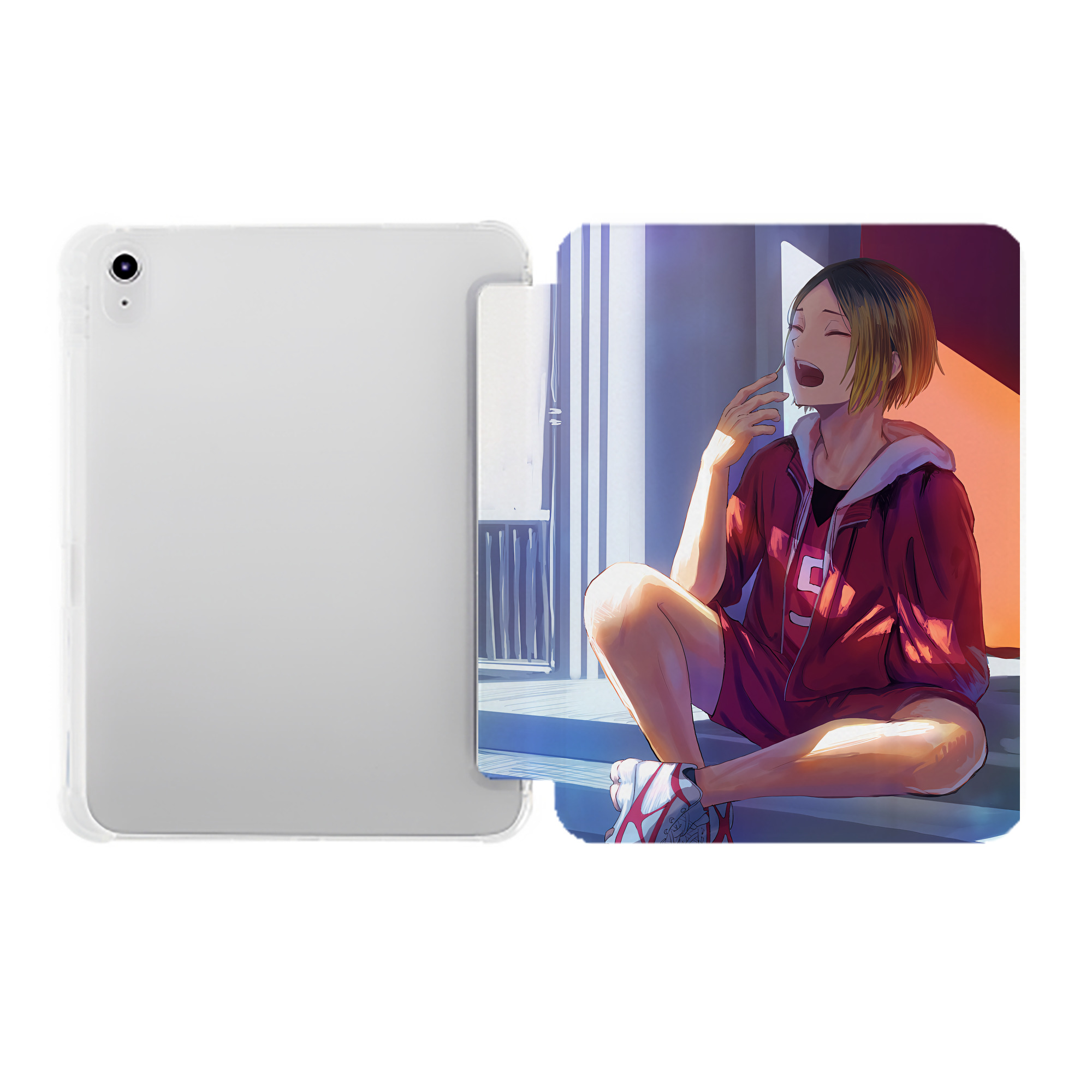 （画像用） ハイキュー!! Haikyu!! IPad ケース ペン収納付き 三つ折りスタンド PUレザー×シリコン 対応機種9.5/10.5/10.9インチ